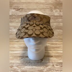 Coach Visor Unisex M/L Brown Monogram Adjustable Vintage Y2K